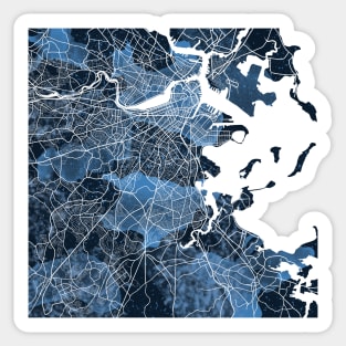 Boston Map Sticker